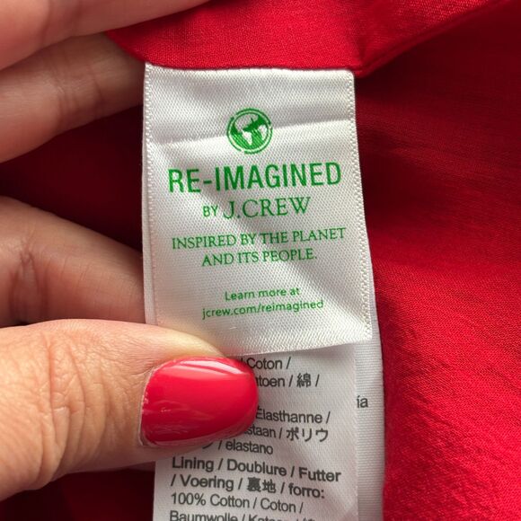 J. Crew NWT Tartan Plaid Midi Dress Ruffled Tiered Pockets Preppy Red Sz 0 I102 - Picture 13 of 14